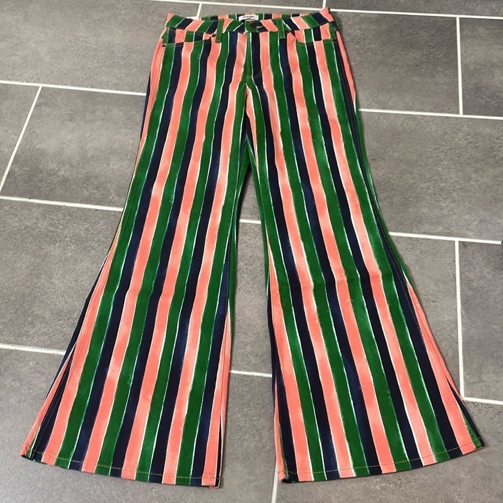 Wrangler Stripe Wanderer 622 Mid-Rise Flare Jeans size 28X32 - Picture 4 of 15